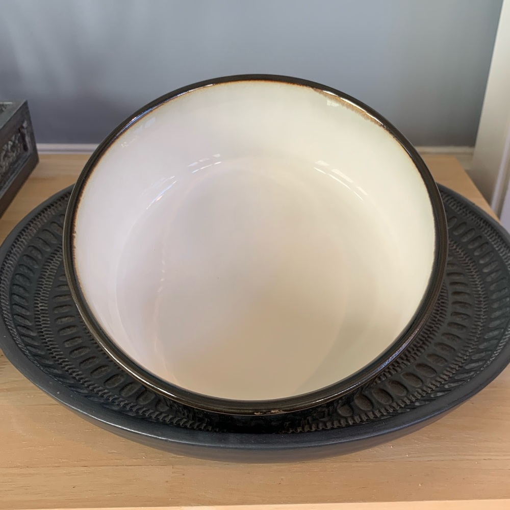 Sango Nova Black Casserole (8” Round) Baking Dish 👩‍🍳 with storage lid! 🙌🏻